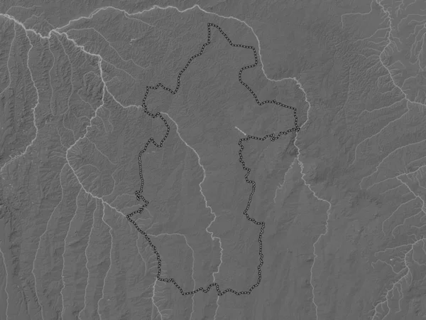 Kasai Central Provincia República Democrática Del Congo Mapa Elevación Escala — Foto de Stock