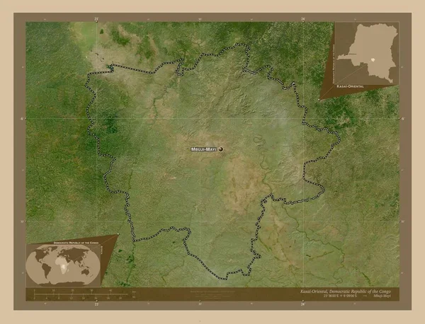 Касаї Схід Провінція Демократичної Республіки Конго Супутникова Карта Низькою Роздільною — стокове фото