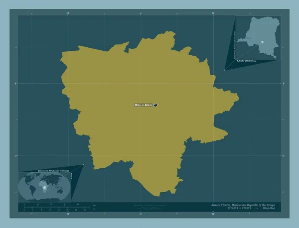 Kasai Oriental Provinz Demokratische Republik Kongo Einfarbige Form Orte Und — Stockfoto