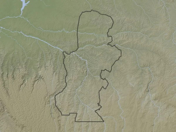Касаи Провинция Демократической Республики Конго Карта Высот Окрашенная Вики Стиле — стоковое фото