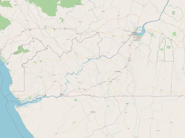 Kongo Central Província República Democrática Congo Abrir Mapa Ruas — Fotografia de Stock