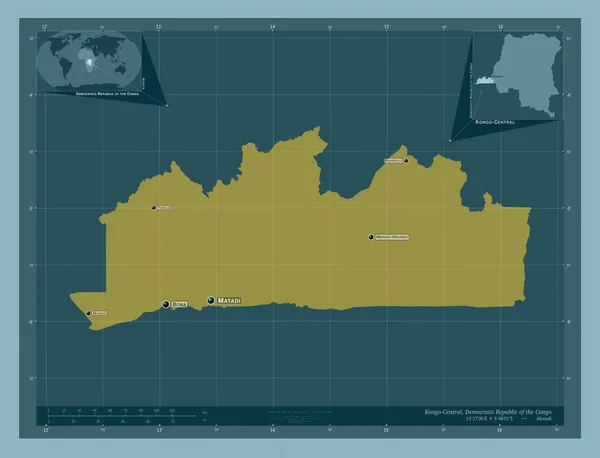 Kongo Central Provincia República Democrática Del Congo Forma Color Sólido —  Fotos de Stock