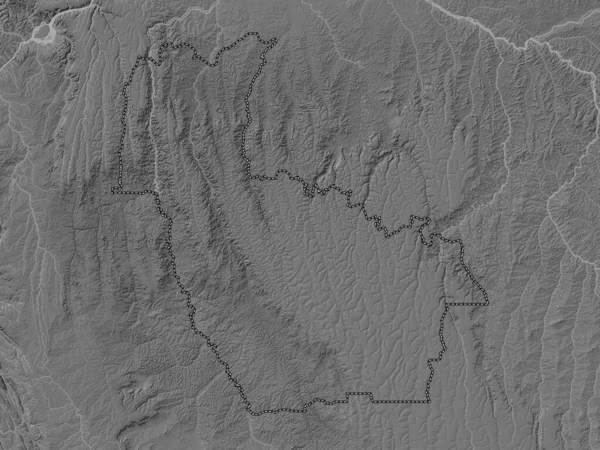 Кванго Провинция Демократической Республики Конго Карта Высот Билевеля Озерами Реками — стоковое фото