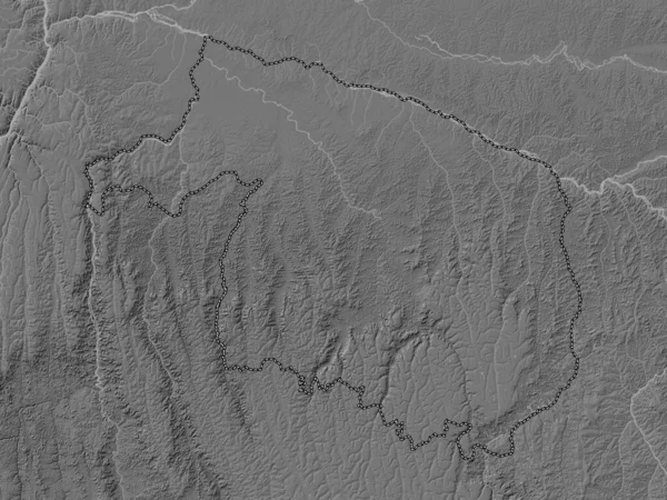 Квілу Провінція Демократичної Республіки Конго Мапа Висот Озерами Річками — стокове фото
