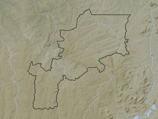 Lomami Επαρχία Της Λαϊκής Δημοκρατίας Του Κονγκό Υψόμετρο Χάρτη Χρωματισμένο — Φωτογραφία Αρχείου