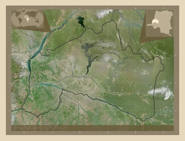 Mai Ndombe Kongói Demokratikus Köztársaság Tartomány Nagy Felbontású Műholdas Térkép — Stock Fotó