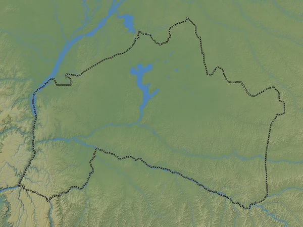Mai Ndombe Provincia República Democrática Del Congo Mapa Elevación Colores —  Fotos de Stock