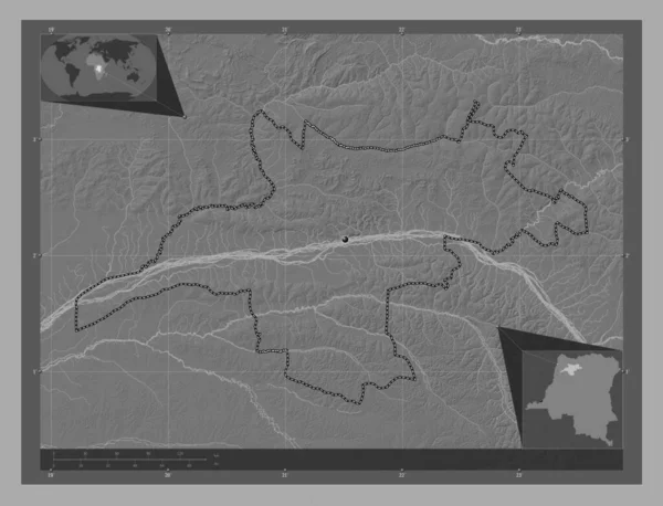 Mongala Provincia Della Repubblica Democratica Del Congo Mappa Dell Elevazione — Foto Stock