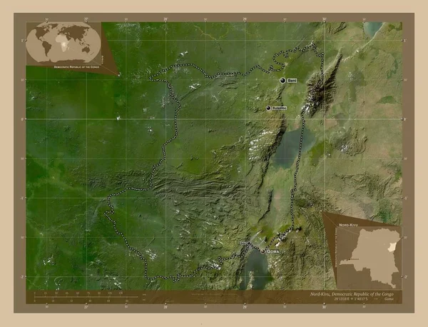Норд Киву Провинция Демократическая Республика Конго Карта Спутника Низкого Разрешения — стоковое фото