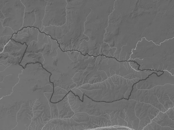 Nord Ubangi Провінція Демократичної Республіки Конго Грайливою Картою Висот Озерами — стокове фото