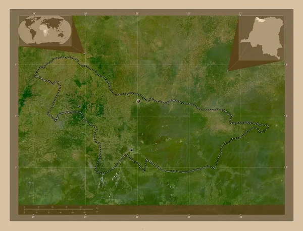 Nord Ubangi Provincia Della Repubblica Democratica Del Congo Mappa Satellitare — Foto Stock