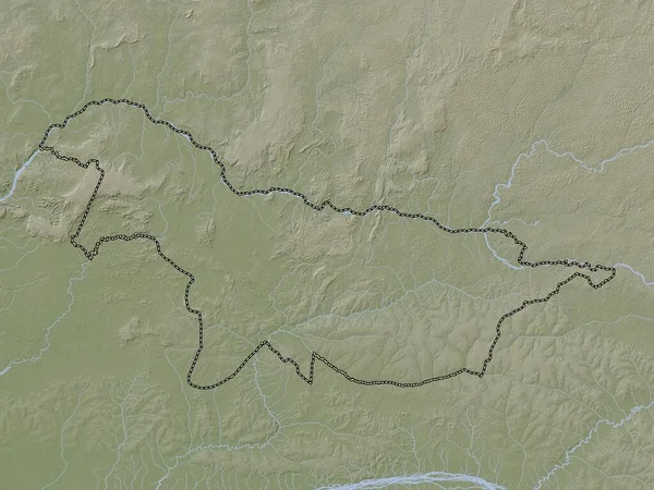 Nord Ubangi Provincia República Democrática Del Congo Mapa Elevación Coloreado —  Fotos de Stock