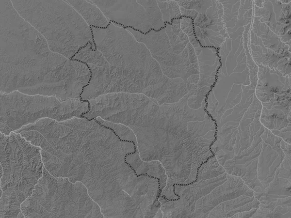 Sankuru Province Democratic Republic Congo Bilevel Elevation Map Lakes Rivers — Stock Photo, Image