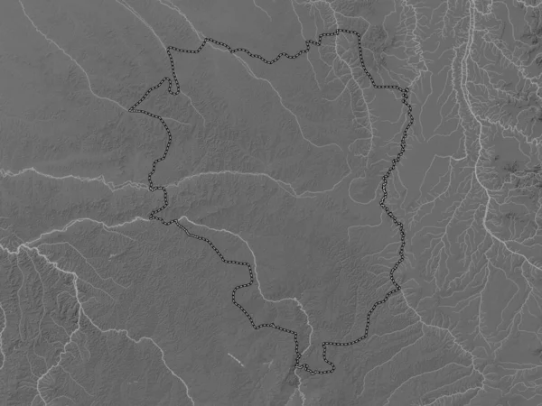 Санкуру Провинция Демократической Республики Конго Карта Высот Оттенках Серого Озерами — стоковое фото