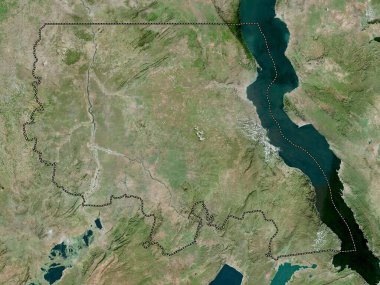 Tanganyika, Demokratik Kongo Cumhuriyeti eyaleti. Yüksek çözünürlüklü uydu haritası