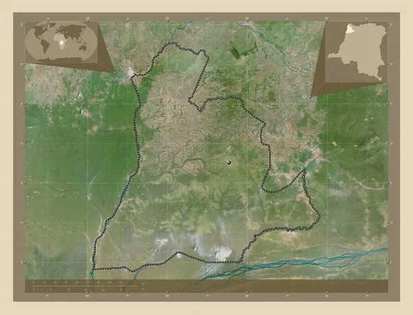 Sud Ubangi Província República Democrática Congo Mapa Satélite Alta Resolução — Fotografia de Stock