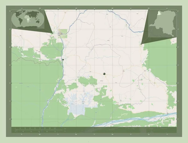 Sud Ubangi Provincia República Democrática Del Congo Open Street Map —  Fotos de Stock