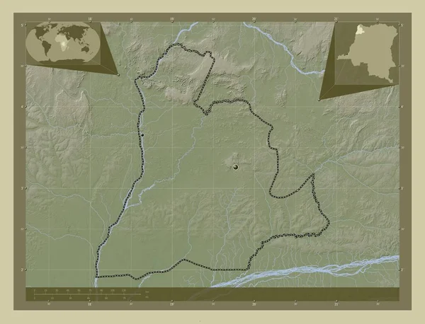 Sud Ubangi Provinz Demokratische Republik Kongo Höhenkarte Wiki Stil Mit — Stockfoto