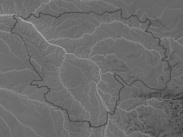 Цопео Провінція Демократичної Республіки Конго Грайливою Картою Висот Озерами Річками — стокове фото