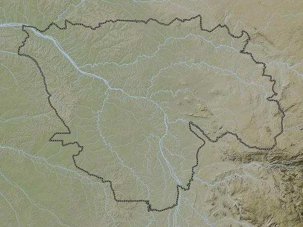 Tshopo Επαρχία Της Λαϊκής Δημοκρατίας Του Κονγκό Υψόμετρο Χάρτη Χρωματισμένο — Φωτογραφία Αρχείου