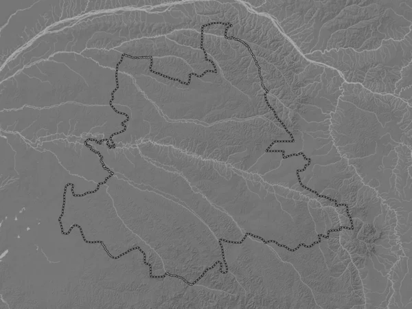 Цуапа Провинция Демократической Республики Конго Карта Высот Билевеля Озерами Реками — стоковое фото
