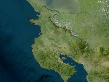 Guanacaste, Kosta Rika vilayeti. Düşük çözünürlüklü uydu haritası