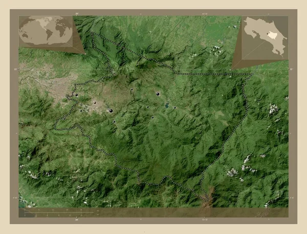 Картаго Провинция Коста Рика Спутниковая Карта Высокого Разрешения Места Расположения — стоковое фото