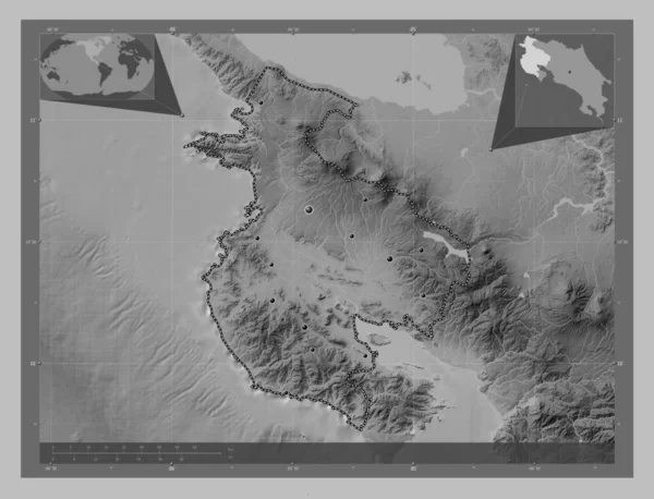 Guanacaste Kosta Rika Vilayeti Gölleri Nehirleri Olan Gri Tonlama Yükseklik — Stok fotoğraf