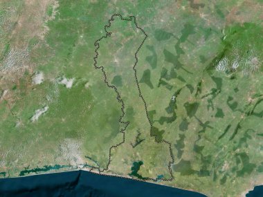 Comoe, Cote d 'Ivoire bölgesi. Yüksek çözünürlüklü uydu haritası