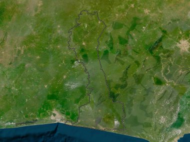 Comoe, Cote d 'Ivoire bölgesi. Düşük çözünürlüklü uydu haritası