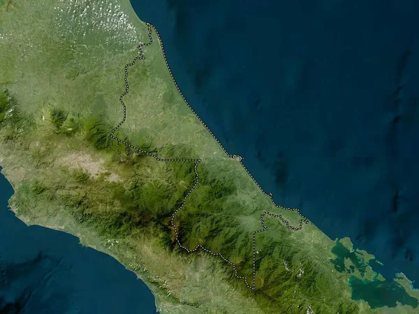 コスタリカ共和国の州 低解像度衛星地図 — ストック写真