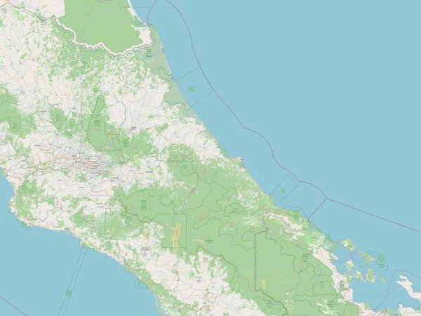 Limon Provinz Costa Rica Open Street Map — Stockfoto