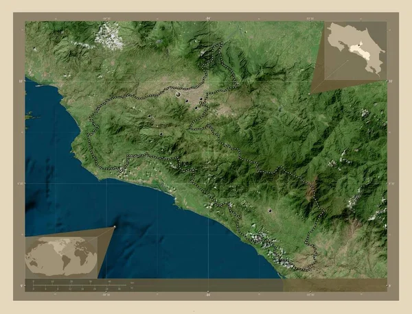 Σαν Χοσέ Επαρχία Κόστα Ρίκα Υψηλής Ανάλυσης Δορυφορικός Χάρτης Τοποθεσίες — Φωτογραφία Αρχείου