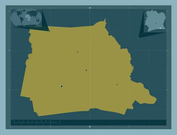 Abidjan Autonome Regio Ivoorkust Stevige Kleurvorm Locaties Van Grote Steden — Stockfoto