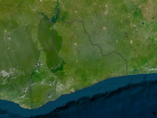 Bas Sassandra District Ivoorkust Satellietkaart Met Lage Resolutie — Stockfoto