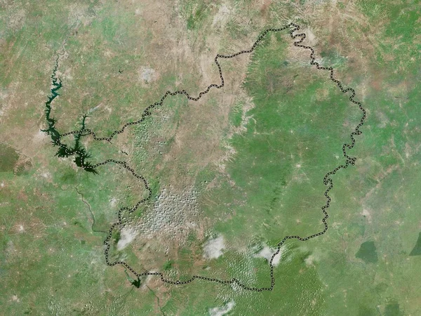 Lacs Bezirk Côte Ivoire Hochauflösende Satellitenkarte — Stockfoto