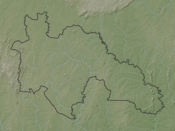 Savanes Distrito Costa Marfil Mapa Elevación Coloreado Estilo Wiki Con —  Fotos de Stock