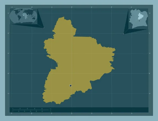 Vallee Bandama Distrito Costa Marfil Forma Color Sólido Mapas Ubicación —  Fotos de Stock