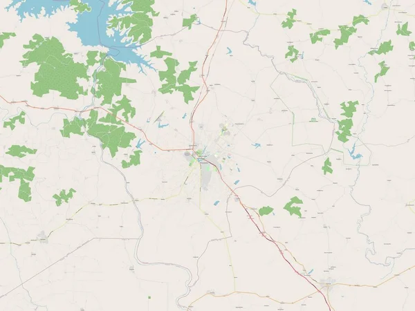 Yamoussoukro Distrito Autónomo Costa Marfim Abrir Mapa Ruas — Fotografia de Stock