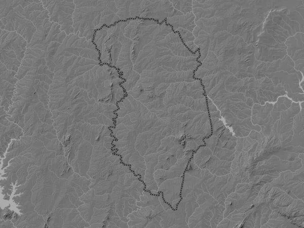 Занзан Район Кот Ивуар Карта Высот Билевеля Озерами Реками — стоковое фото