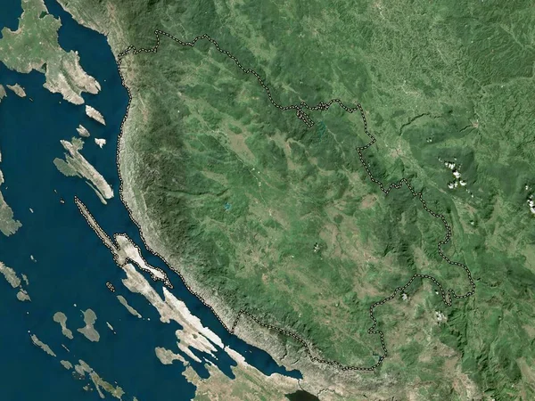Licko Senjska Provincie Kroatië Satellietkaart Met Hoge Resolutie — Stockfoto