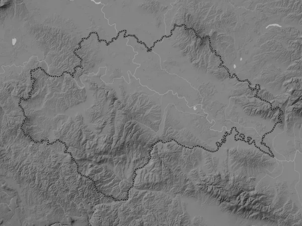 Sisacko Moslavacka Округ Хорватії Грайливою Картою Висот Озерами Річками — стокове фото