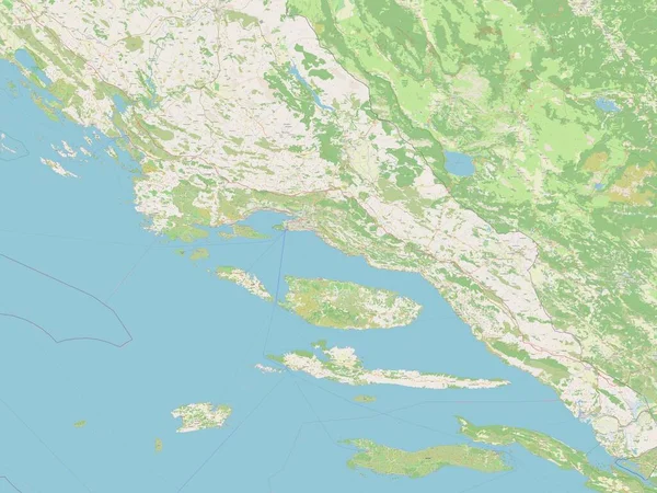 Splitsko Dalmatinska Condado Croacia Mapa Calle Abierto — Foto de Stock