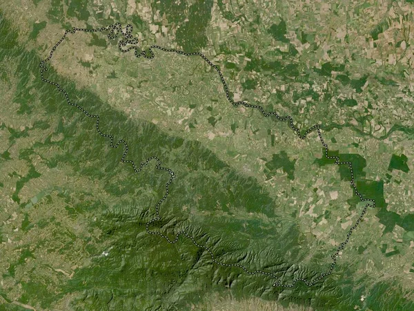 Viroviticko Podravska Contea Croazia Mappa Satellitare Bassa Risoluzione — Foto Stock