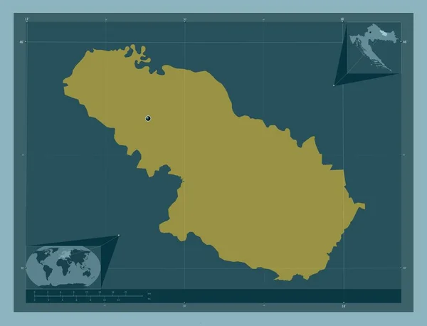 Viroviticko Podravska Contea Croazia Forma Tinta Unita Mappa Della Posizione — Foto Stock