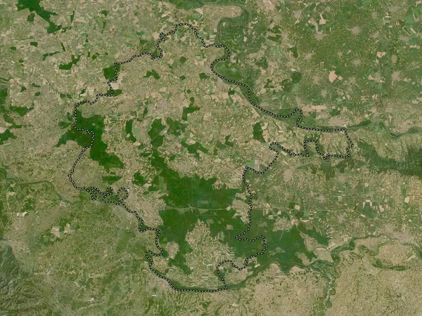Vukovarsko Srijemska Okręg Chorwacji Mapa Satelitarna Niskiej Rozdzielczości — Zdjęcie stockowe