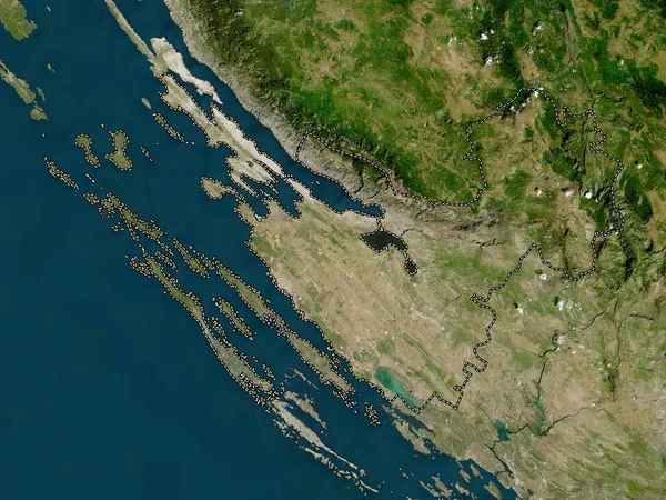 Zadarska Gespanschaft Kroatien Satellitenkarte Mit Niedriger Auflösung — Stockfoto