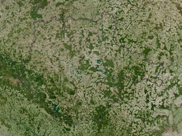 Jihocesky Regionen Tjeckien Högupplöst Satellitkarta — Stockfoto