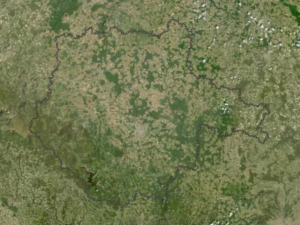 Jihocesky Regionen Tjeckien Lågupplöst Satellitkarta — Stockfoto