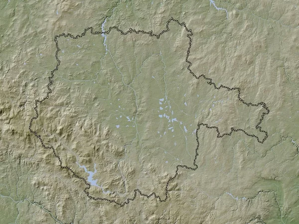 Jihocesky Regione Della Repubblica Ceca Mappa Dell Elevazione Colorata Stile — Foto Stock